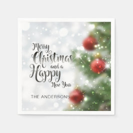 Papel Árvore de Natal Merry Personalizada | Guardanapo