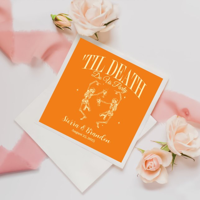 Papel Até que a Morte nos Separe Guardanapo de Casamento (Criador carregado)