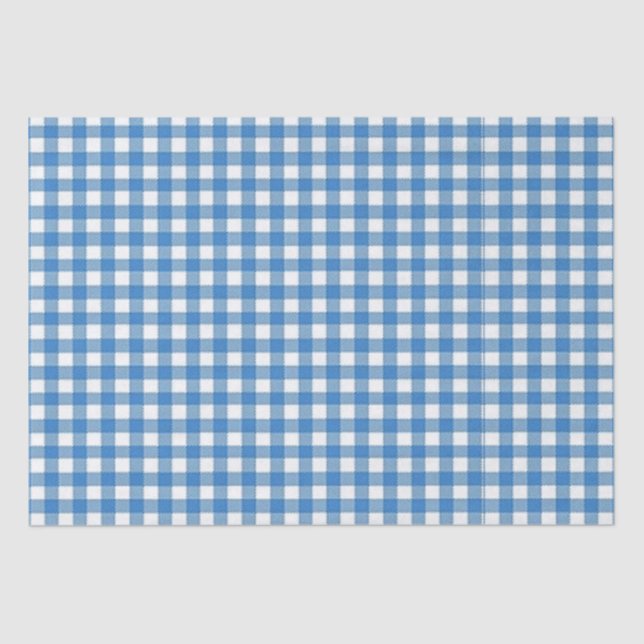Papel Azul de Moldagem Gingham (Frente )