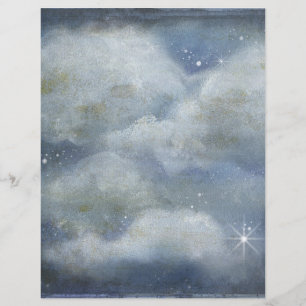 Papel Azul Escritório Azul Profundo Céu Noturno Nu