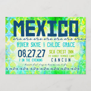 Papel básico para convite para destino do MÉXICO