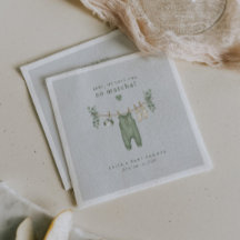 Bebê, Nós te amamos tanto Matcha! Guardanapo de pa