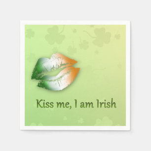Papel Beije-me que eu sou irlandês - o guardanapo de