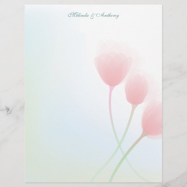 Papel Bela primavera 8,5 x 11 (Frente)