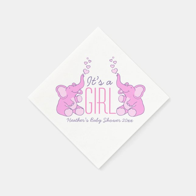 Papel Belo Elefante, rosa, chamado guardanapo chá de fra (Canto)