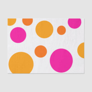 PAPEL BOLINHAS DE TECIDO DE LARANJA COROSO E DE TI