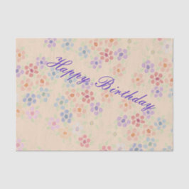 Papel bonito em Tecido Flor em Pastel