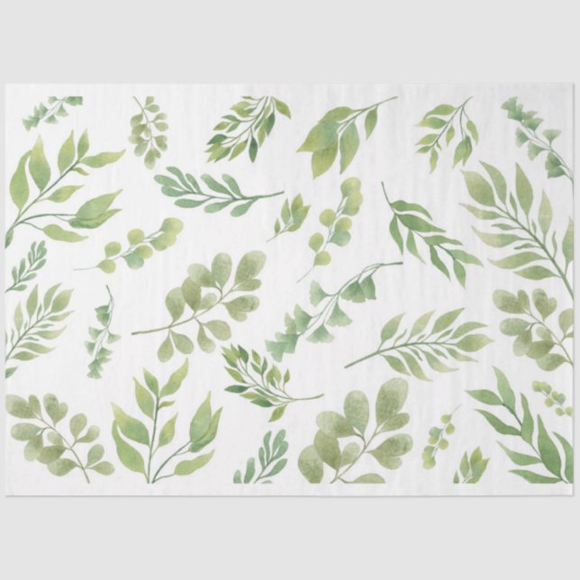 Papel Botânico Verde Flutuante (Frente )