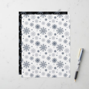 Papel branco e preto para quebra-neve em flocos fl