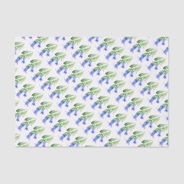 Papel branco verde azul Harebell (Frente )