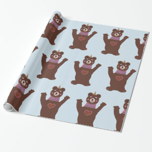 Papel brilhante Bear Presente de Bear Bear