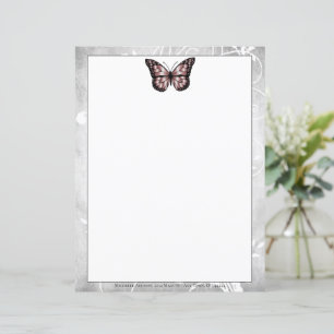 Papel Brilhante de Borboleta Rosa