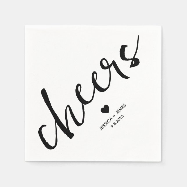 Papel Brinde de Casamento Minimalista guardanapo de coqu (Frente)