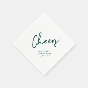 Papel Brindes Letra de Pincel Verde Guardanapo Persona