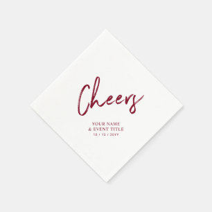 Papel Brindes   Lettering Vermelho à Mão Guardanapo de F