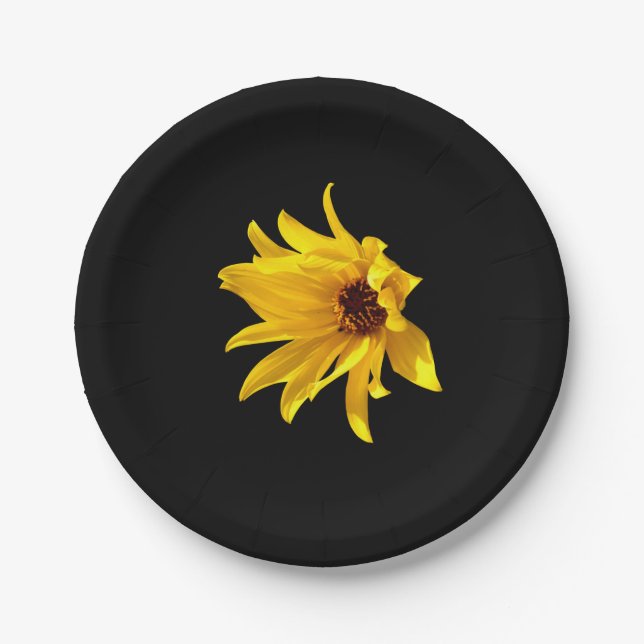 Papel Cabeça de margarida-amarela Helenium Prato de Pape (Frente)