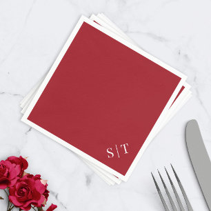 Papel Canto de Cor Personalizada de Casamento Guardanapo