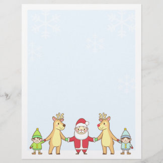 Papel Carta de Natal - Papais noeis e Amigos
