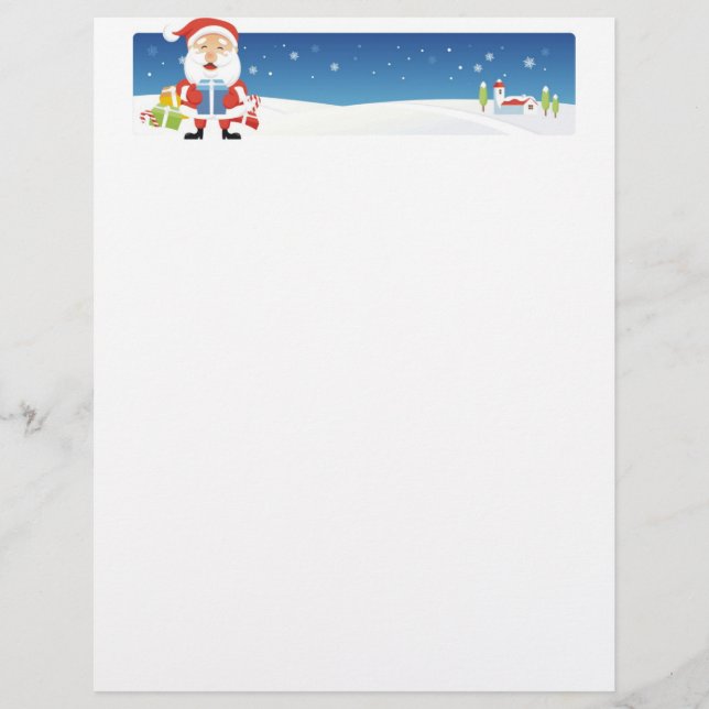 Papel Carta Natal - Banner Papais noeis (Frente)