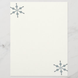 Papel Carta Natal - Dois Flocos de Neve