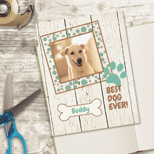 Papel cartão de foto de cachorro de estimação