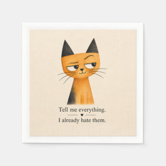 Papel Catmosphere™: Me Contem Tudo Guardanapo de Coquete
