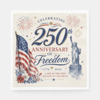 Papel Celebrando 250 Anos de Liberdade Guardanapo