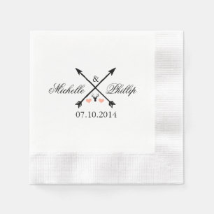Papel Cervos dos guardanapo do casamento e guardanapo de