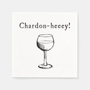 Papel Chardon-heeey! Guardanapo dos amantes de vinho de