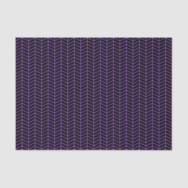 Papel Chevron - Roxo em Preto (Frente )