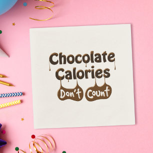 Papel Citação Divertida de Guardanapo - Calorias de Choc