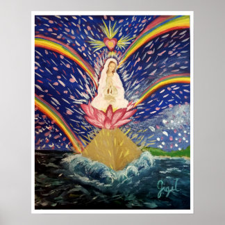 Papel colorido de Ascensão feminina poster