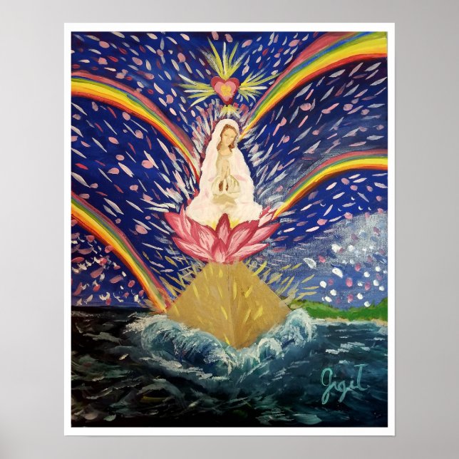 Papel colorido de Ascensão feminina poster (Frente)