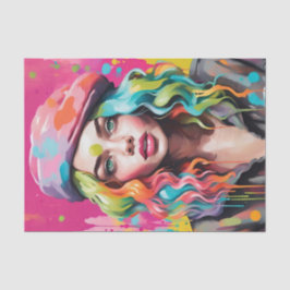 Papel Colorido de Decoupage Lady