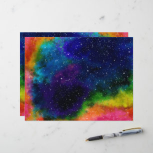 Papel colorido em galáxia
