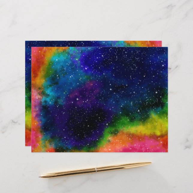 Papel colorido em galáxia (Frente/Verso In Situ)