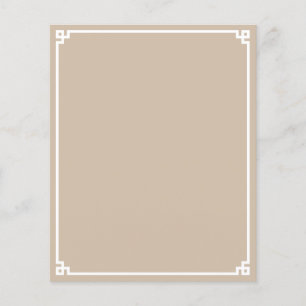 Papel com Borda em Estilo Grego Bege e Branco