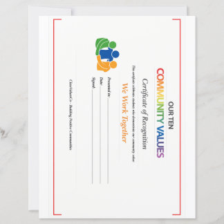 Papel com Cabeçalho de Certificado de Valor Conjun
