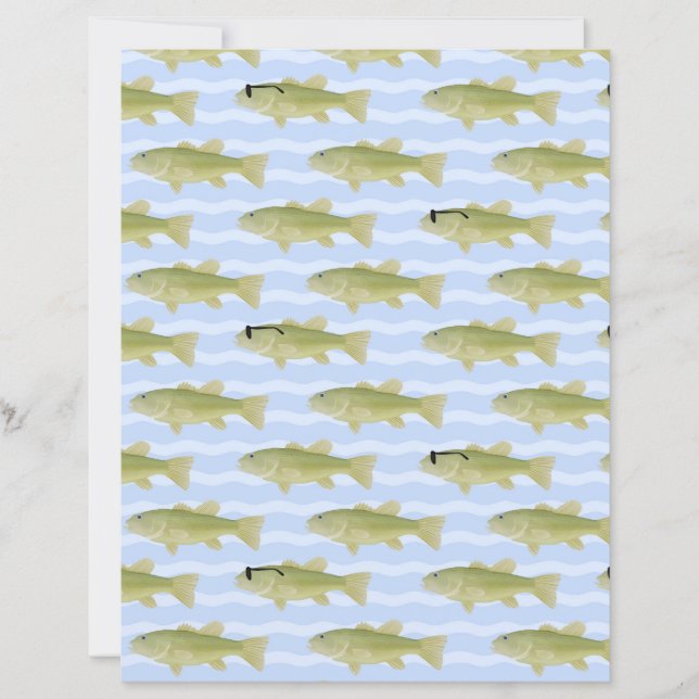 papel com padrão de peixe (Frente)