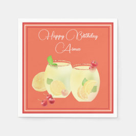 Papel Coquetéis de Frutas Feliz Aniversário Guardanapo d