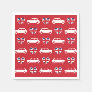 Papel Corações britânicos de Mini Cooper - guardanapo
