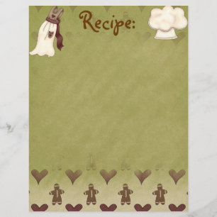 Papel da receita do homem de pão-de-espécie