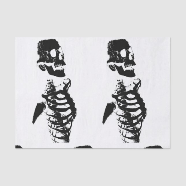 Papel de 10 lb personalizado, SKELETON branco (Frente )