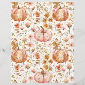 papel de abate colorido do padrão da abóbora