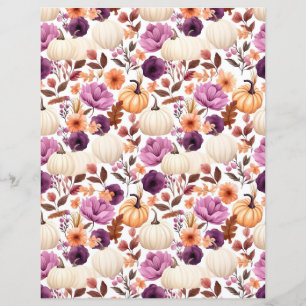 papel de abate colorido do padrão da abóbora