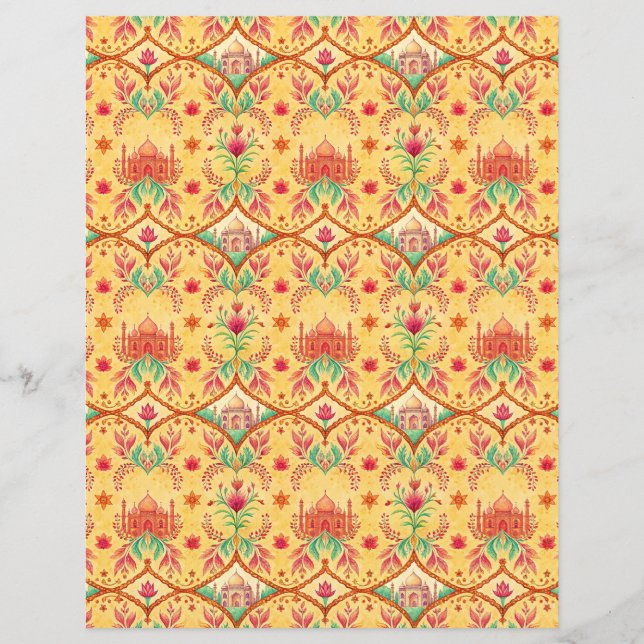 Papel de álamo amarelo do templo indiano (Frente)