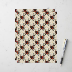 Papel de Álbum de Recortes de Aranhas em Teias Geo