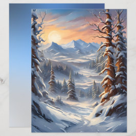 Papel de Álbum de Recortes de Inverno Profundo nas