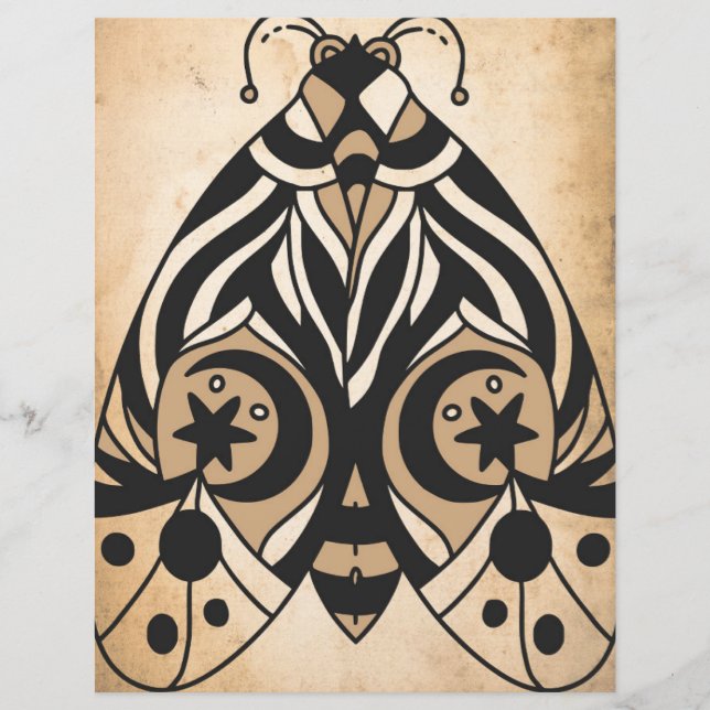 Papel de álbum de recortes de mariposa mística cel (Frente)