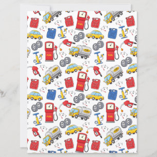 Papel de Álbum de Recortes de Posto de Gasolina